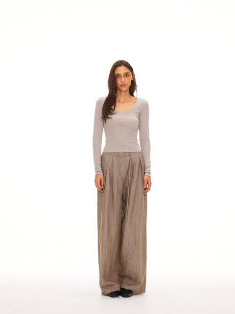 Crinkled Linen Trousers