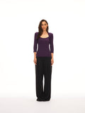 Draped Wide-Leg Trousers