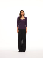 Draped Wide-Leg Trousers